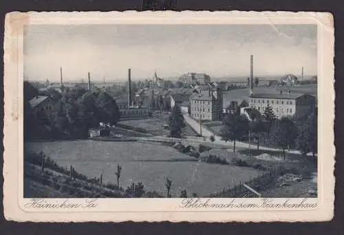 Ansichtskarte Hainichen Sachsen Krankenhaus 07.08.1929