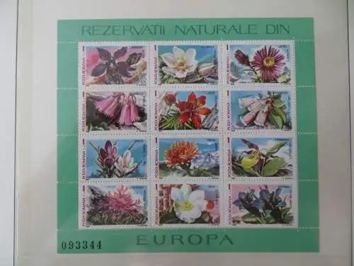Rumänien Flora und Fauna Tiere Pflanzen Blumen 3982-91 kompl Bogen Kat 103,00 ++