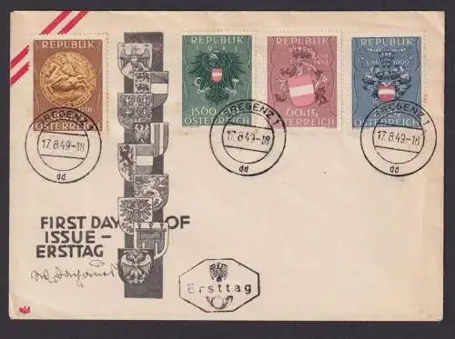 Österreich Brief 937-940 Kriegsgefangenen + Heimkehrerfürsorge FDC Kat. 130,00