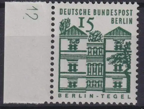 Berlin 243 DZ Druckerzeichen Rand Bauwerke Luxus postfrisch MNH Kat.-Wert 60,00