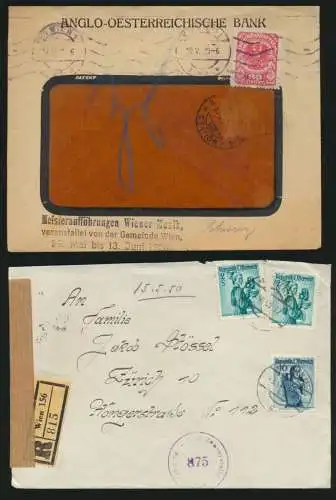 Österreich Sammlung Lot 9 Briefe Karten und Ganzsachen Austria Lot of 9 covers