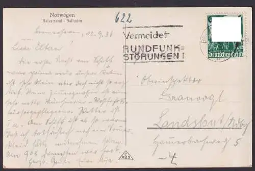 Bremerhaven Deutsches Reich Ansichtskarte Balholm Norwegen Dampfer Schifffahrt
