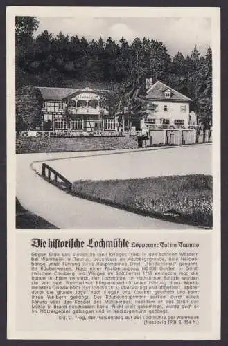 Köppener Tal Taunus Ansichtskarte Die historische Lochmühle Hotel