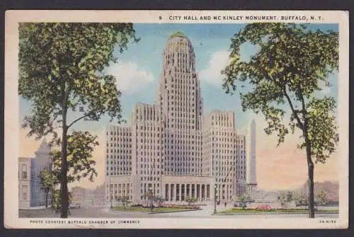 Buffalo New York USA Ansichtskarte City Hall Mc.Kinley Monument Morschheim