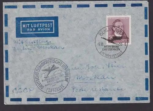 Flugpost DDR Berlin Köpenick Brief EF 535 Luftpost Deutsche Lufthansa Mockau
