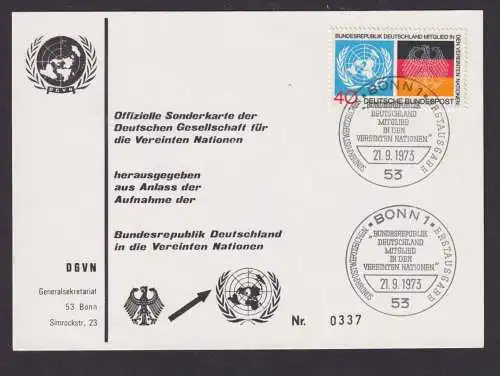 Bund Bonn Offizielle Sonderkarte Deutsche Gesellschaft Vereinte Nationen