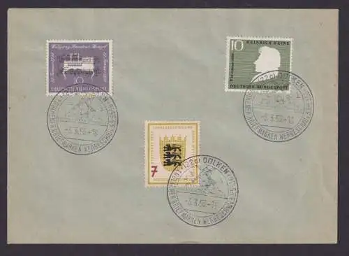 Bund Dülken Brief Philatelie SST Briefmarken Werbeschau 3x wunderschön abegschlg