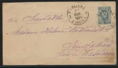 Rußland Ganzsache GSU 7k blau Russia postal stationery 1889