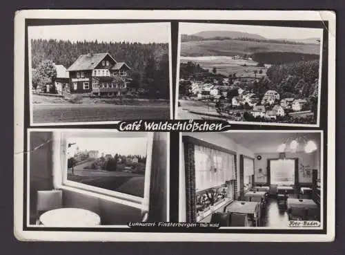 Finsterbergen Ansichtskarte Thüringer Wald Gastronomie Cafe Waldschlösschen