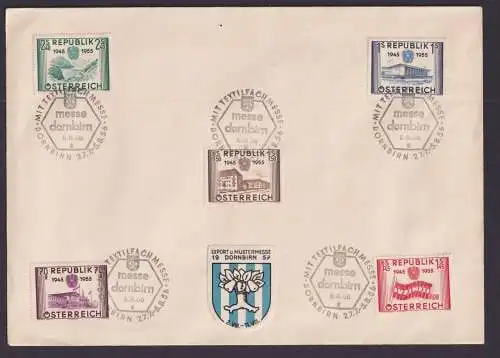 Österreich Brief 1012-16 Wiederherstellung Unabhängigkeit SST Textilfachmesse