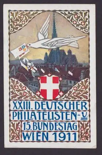 Philatelie Österreich Privatganzsache 3 H. Friedenstaube Wien 23. Deutscher