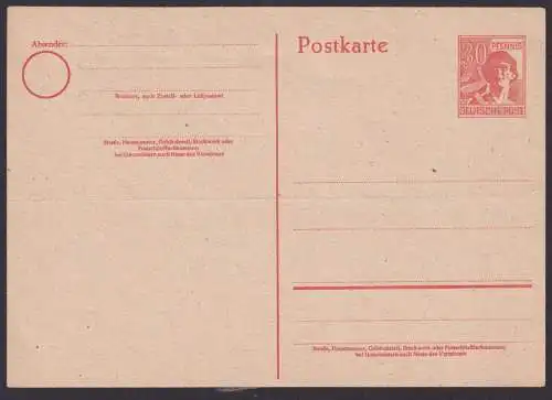 All. Besetzung Ganzsache P 963 Frage & Antwort Luxus Ausgabe Arbeiter 1948