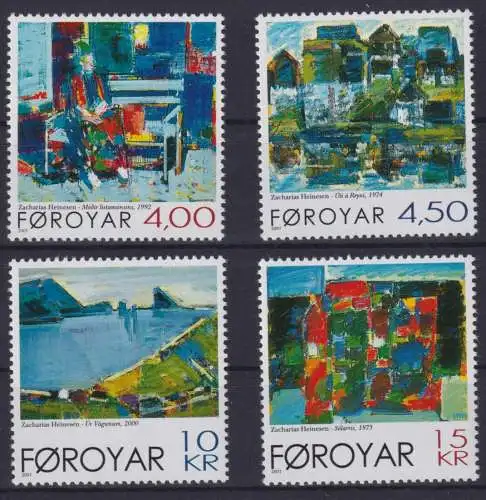 Briefmarken Dänemark Färöer 404-407 Gemälde Kunst Luxus postfrisch Kat-W. 11,00