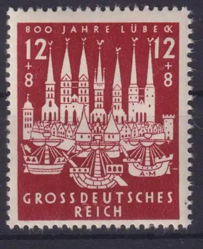 Deutsches Reich 862 Lübeck Ausgabe 1943 Luxus postfrisch MNH