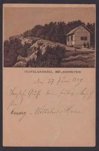 Eichenberg Witzenhausen Vorläufer Ansichtskarte sehr frühe Karte Teufelskanzel