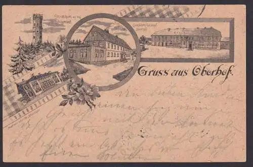 Vorläufer Oberhof Thüringen Ansichtskarte frühe Karte Jagdschloß Schmücke 1892