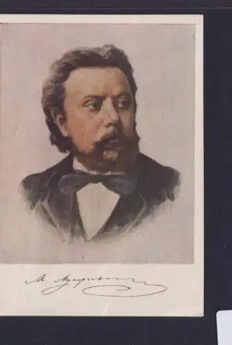 Rußland Modest Petrowitsch Mussorgski Ansichtskarte Musik Komponist