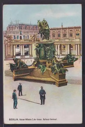 Ansichtskarte Künstlerkarte Berlin Kaiser Wilhelm National Denkmal