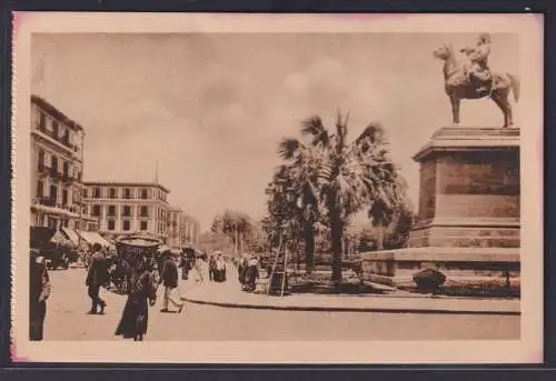 Ansichtskarte Cairo Ägypten Opernplatz Denkmal Palmen