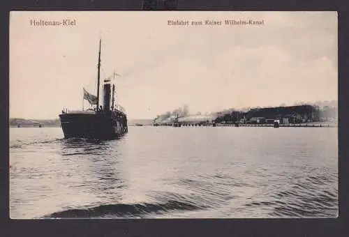 Ansichtskarte Holtenau Kiel Schleswig Holstein Frachtschiff Kaiser Wilhelm