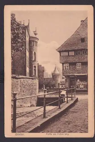 Ansichtskarte Goslar Niedersachsen Hoher Weg Verlag R.Lederbogen Halberstadt