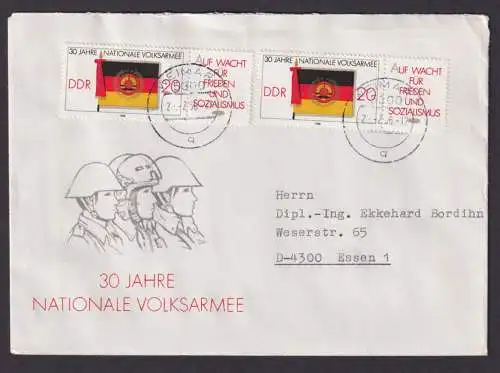 DDR Brief Briefmarken Zusammendruck MEF Weimar Thüringen Essen 30 J Nationale