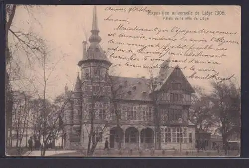 Ansichtskarte Liege Lüttich Weltausstellung 1905 Palais Bauwerk 10.10.1905