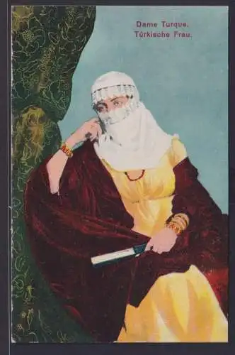 Ansichtskarte Türkei Künstlerkarte Türkische Frau Landestypische Bekleidung