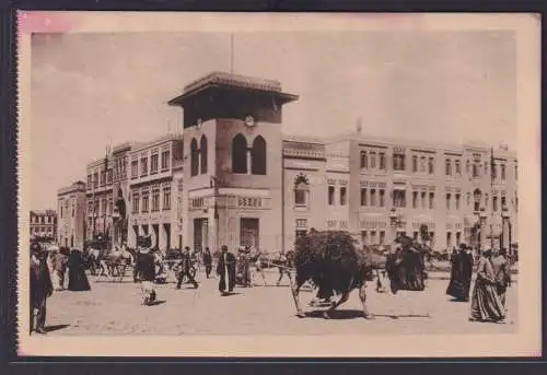 Ansichtskarte Cairo Ägypten Centralplatz Bahnhof Händler Kamele