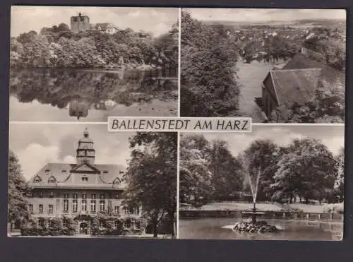 Ansichtskarte Ballenstedt Sachsen Anhalt Harz Friedenspark Forstfachschule n.