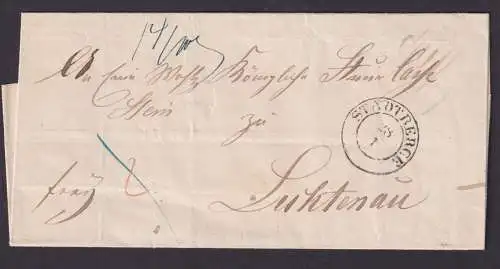 Altdeutschland Preussen Stadtberge Westfalen Lichtenau Brief vom 10.2.1855