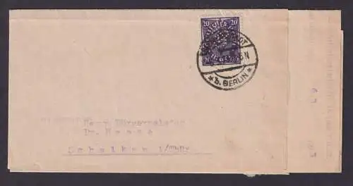Briefmarken Perfin Lochung Deutsches Reich Infla Brief EF 20 M Posthon