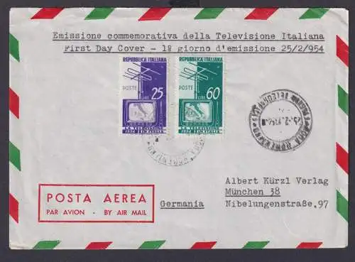Flugpost Rom Italien Brief München Luftpost