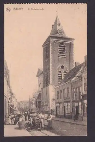 Ansichtskarte Feldpost Meenen Belgien St. Vedastuskerk Kirche n.