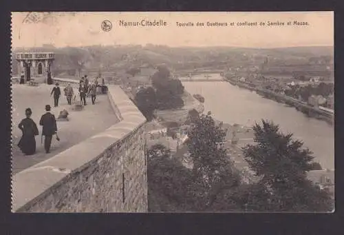 Ansichtskarte Namur Belgien Citadelle Sambre Fluss Brücke n. Unterjessingen