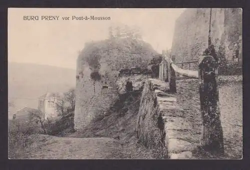 Ansichtskarte Preny Burg Frankreich Pont a Mousson