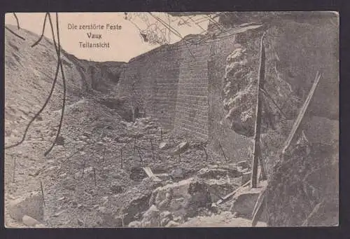 Ansichtskarte Vaux Festung Frankreich zerstörung im 1. Weltkrieg