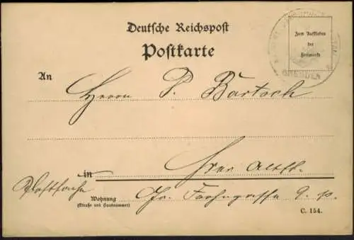 Deutsches Reich Postsache Kaiserliches Postamt Dresden 1895
