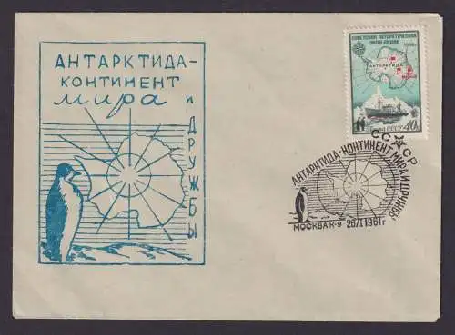 Flugpost Brief Air Mail Sowjetunion Antarktis 26.1.1961