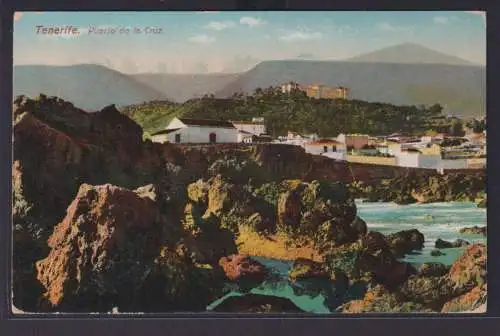 Ansichtskarte Teneriffa Spanien Kanarische Puerto de la Cruz Insel Meer Felsen