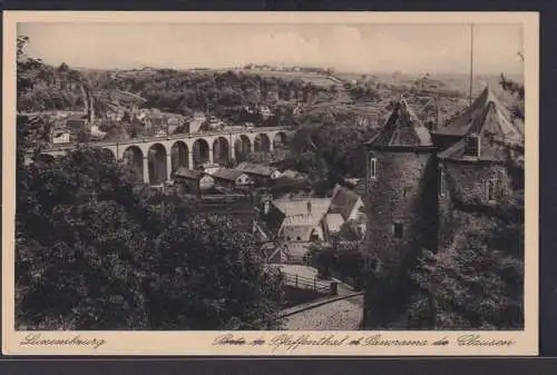 Ansichtskarte Luxemburg Pfaffenthal Blick auf Clausen Viadukt Brücke Landschaft
