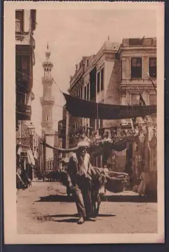 Ansichtskarte Cairo Kairo Ägypten Arab Strasse Händler Esel Moschee