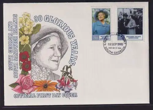 South Gerorgia and Sandwich Islands attr. Brief 90. Geburtstag Queen Elisabeth
