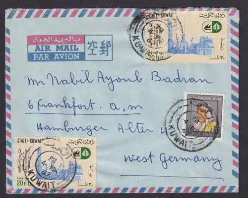 Kuwait Luftpost Brief Frankfurt