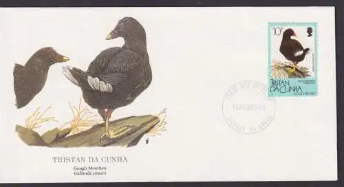 Tristan Da Cunha Atlantischer Ozean Inselguppe Fauna Vögel Gaugh Moorhuhn Brief