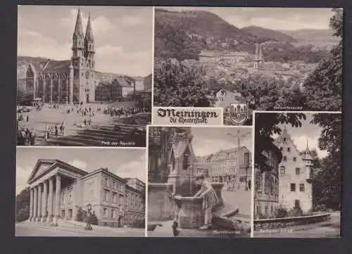 Ansichtskarte Meiningen Thüringen Theaterstadt Platz der RepublikMarktbrunnen