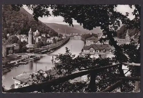 Ansichtskarte Bad Ems Rheinland Pfalz Lahn Fluss Brücke Kurviertel n.