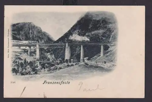Ansichtskarte Franzenfeste Südtirol Italien Eisenbahn Brücke n. Weisser Hirsch