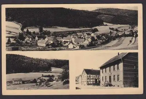 Ansichtskarte Ellingshausen Hessen Kr. Homberg Gast u. Logierhaus Zum Pommer