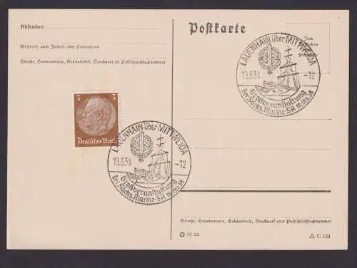 Briefmarken Deutsches Reich Lauenhain über Mittwieda selt. Propaganda Stempel